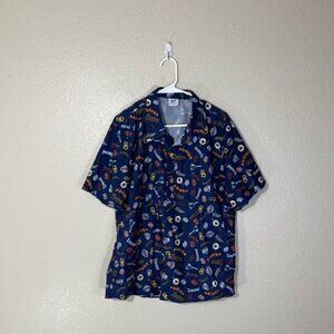 San Diego Padres Shirt Mens Medium BDA Button Up Hawaiian MLB Stadium Baseball